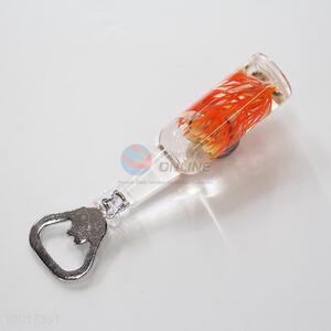Orange liquid coral beer opener