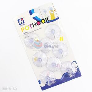 8PC Transparent Removable Hook in Round Shape
