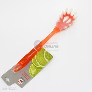 Silicone spaghetti spoon with plastic handle