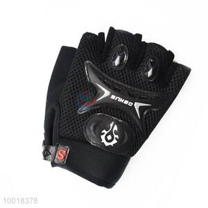 Competitive Black Half Finger Sports Glove For Racing
