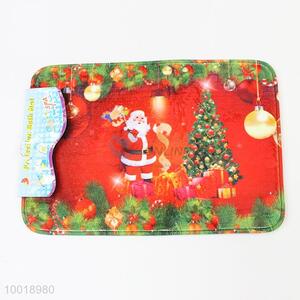 Christmas Printed Polyester&PVC Bath Mat