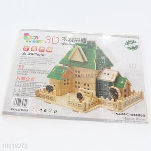 High Quality 3D Wooden House Shaped Assorted Puzzle