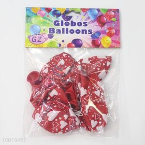 Wholesale Heart Pattern Red Globs Balloon 5pcs/bag