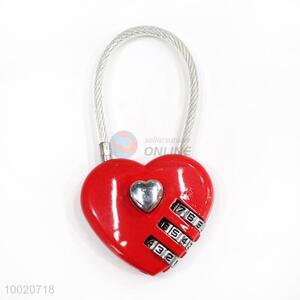 Wholesale yw239 Red Heart Shaped Top Security Combination Padlock