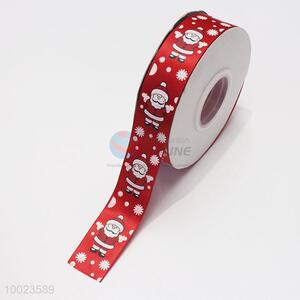 Hot Sale High Quality 3.8CM Snowflake and Santa Claus Pattern Ribbon