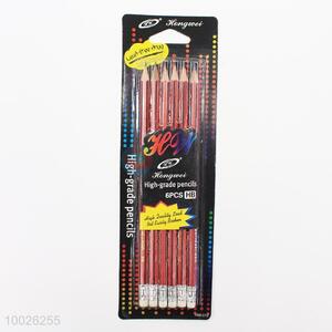 Red High-grade Pencils 6PCS HB