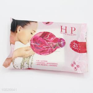 25 pieces lady wet wipe/wet tissue
