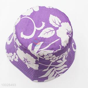 Wholesale purple printed bucket hat sun hat