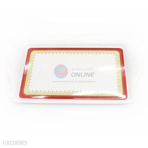 Simple Red Border Melamine Fruit Plate/Fruit Tray