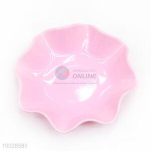 Classic Wave Border Pink Melamine Fruit Plate