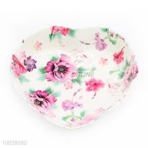 Beautiful Flower Heart Shaped Melamine Fruit Plate