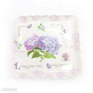 Wholesale Purple Flower Pattern Melamine Fruit Plate