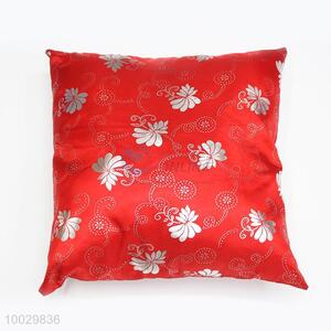 Red Floral Square Pillow/Cushion