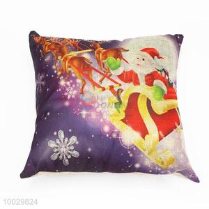 Father Christmas&Eiks Pattern Square Pillow/Cuhsion
