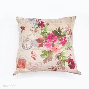 Butterfly Flower Pattern Square Pillow/Cuhsion
