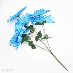 Blue Chrysanthemum Artificial Flower For Home Decoration