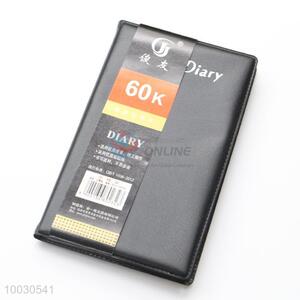 Black PU diary notebook