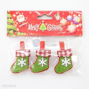 Christmas stocking decoration wooden hanging peg/gift clips