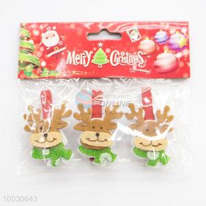 Christmas deer gift decorative paper wooden clips