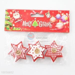 Party decoration star shaped wood clothes clips
