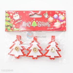 High quality mini christmas trees wooden decorative craft wood clip
