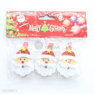 Santa Christmas decorations wooden hanging gift clips