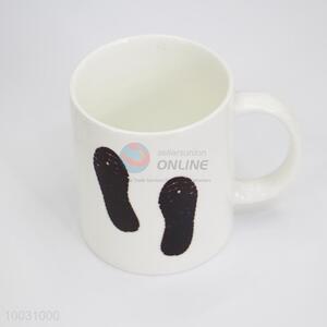 Footprint Pattern Color Changing Ceramic Mug Cup