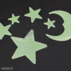 Star and Moon Shaped Luminous Sticker In The Dark glow for Home Decoration