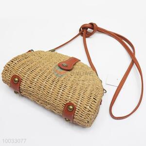 Semicircle Women Woven Crossbody Bag