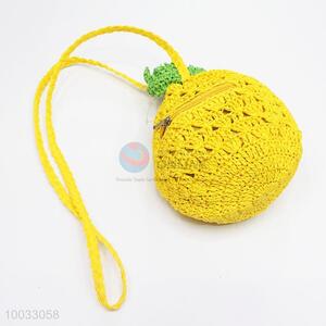 Pineapple Shaped Woven Crossbody Bag