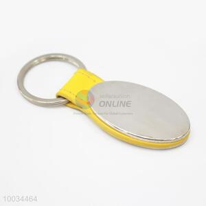 Oval PU&Metal Key Chain