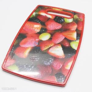 37*23CM red kitchen cutting board printed with fruit