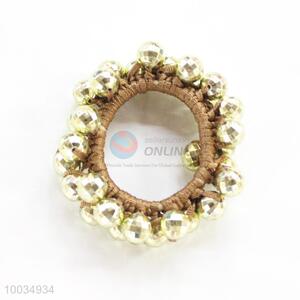 Golden Bead Hair Accessories Elastic Hair Band Hair Ring