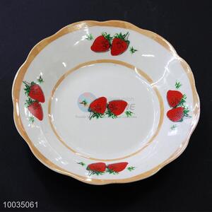 Strawberry Pattern 6 Inch Ceramic Plate/Dinner Plate