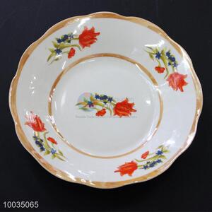 Flower Pattern 6 Inch Ceramic Plate/Dinner Plate