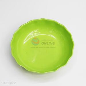 Round green melamine fruit bowl