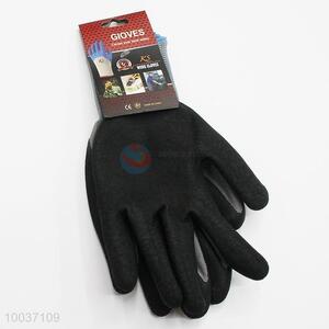 Black&Grey 25cm Promotional Latex&Nylon Work/Safety Gloves