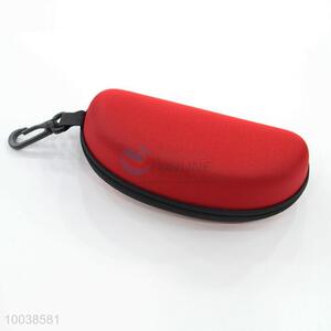 Red eye glasses/sunglasses case with zipper