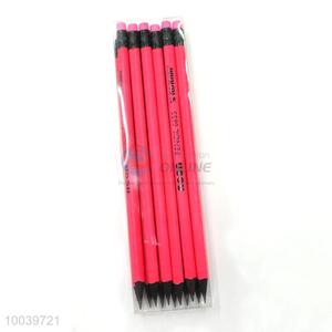 2016 new 12pcs/set fluorescence color wooden pencil pen