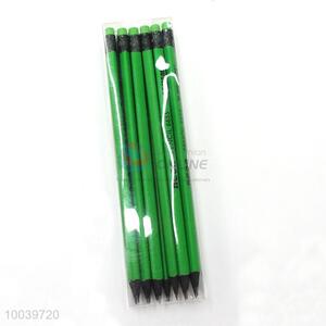 Factory wholesale 12pcs/set fluorescence green wooden pencil pen