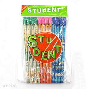 12pcs/set functional students wooden pencil pen