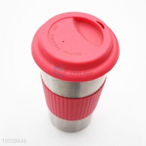 High Quality Watermelon Red PP+PS Double Wall Auto Mug/Travel Mug