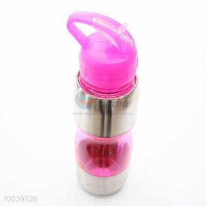 High Quality Transparency Rose Red PP+PS Double Wall Auto Mug/Travel Mug
