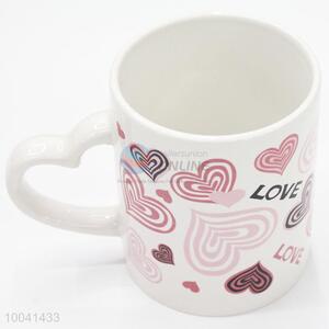 China supplier wholesale customized 8*9.5cm ceramic cup with handle