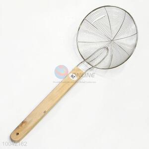 30cm stainless steel mesh strainer with wooden handle
