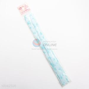 1.2MM*23MM Pretty Sky Blue Gift Ribbon, Pull Bow with Hearts Pattern