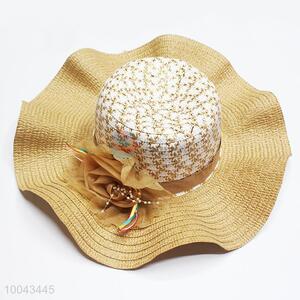 Summer straw hat in big size sun hat brim sun beach hat