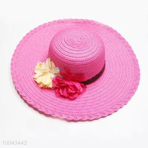 Rose Red Women Wide Large Brim Floppy Fold Big Brim Lady's Sun Hat