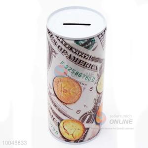 6.5*15CM Factory direct zip-top can shape tinplate moneysaving box