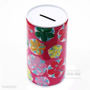 Colorful 6.5*12cm zip-top can shape tinplate money/saving box